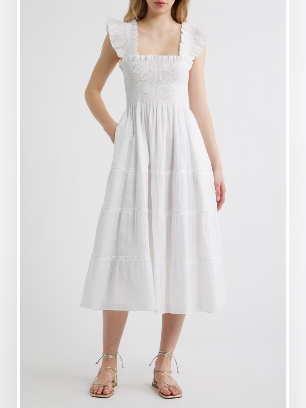 EUC Hill House Home The Ellie Nap Dress White Blogger Favorite XS